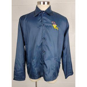 Vtg Pure Oil Engineering & Consultants Nylon Uniform‎ Jacket Cintas Blue L